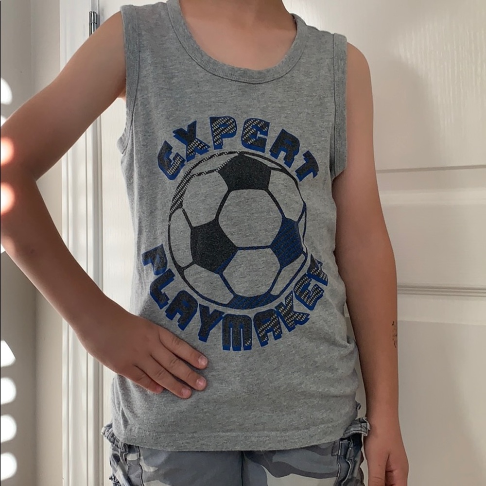 Boys gray 🥅 Soccer ⚽️ tank